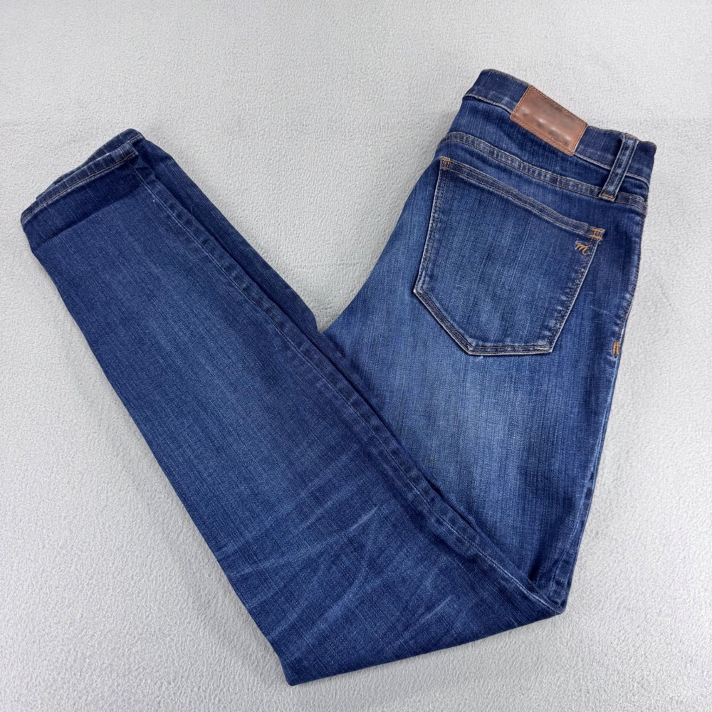 Madewell 8 Inch Skinny Jeans Dark Wash Denim Size 28